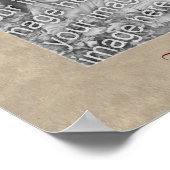 Poster Red Roses Heart Ajouter Votre Photo Personnalisée (Coin)