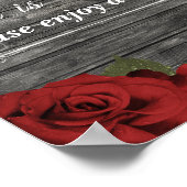 Poster Red Roses Rustique Black Lace Mariage Profitez de  (Coin)