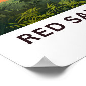 Poster Red Sand Beach Hawaii Imprimer voyage (Coin)