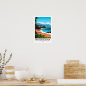 Poster Red Sand Beach Hawaii Imprimer voyage (Cuisine)