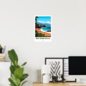 Poster Red Sand Beach Hawaii Imprimer voyage (Bureau à domicile)