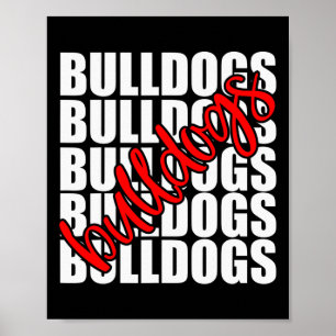 Poster Red School Sports Fan Team Spirit