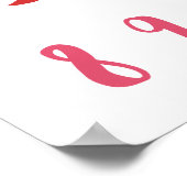 Poster Red Shades Nombres Zéro Dix 0 10 Salle d'enseignem (Coin)