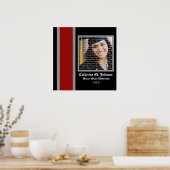 Poster Red & Silver School Graduation Frame Wall Art (Cuisine)