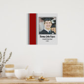 Poster Red & Silver School Graduation Frame Wall Art (Cuisine)
