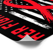 Poster Red Son combat est mon combat femme Maladie cardia (Coin)