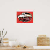 Poster Red St Nicholas Krampus (Cuisine)