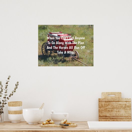 Poster Red Stagecoach Funny (Cuisine)