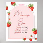 Poster Red Strawberry Baby shower Maman Osa Bar (Devant)
