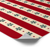 Poster Red Stripes And Flowers (Coin)