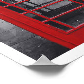 Poster Red Telephone Box London Black White Photography (Coin)