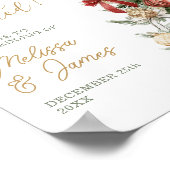 Poster Red Tis the Season to be Married Wedding Welcome (Coin)