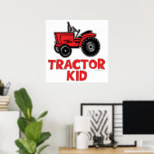 Poster Red Tractor Kid (Bureau à domicile)