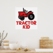 Poster Red Tractor Kid (Cuisine)