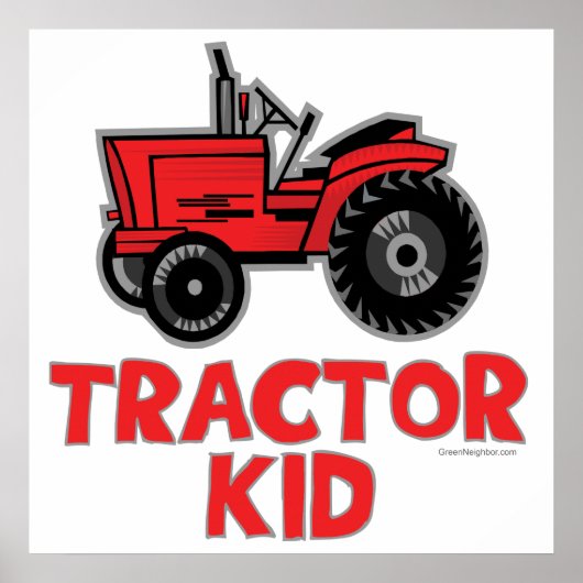 Poster Red Tractor Kid (Devant)