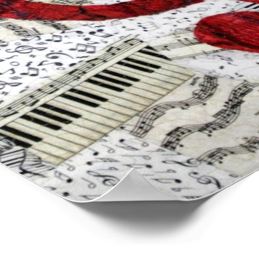 Poster Red Treble Clef (Coin)