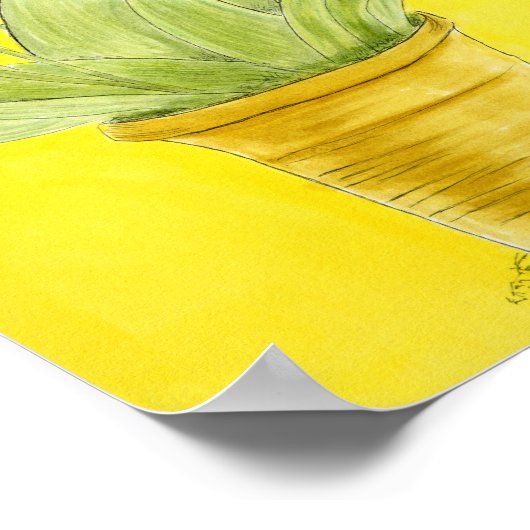 Poster Red tulips in a pot  (Coin)