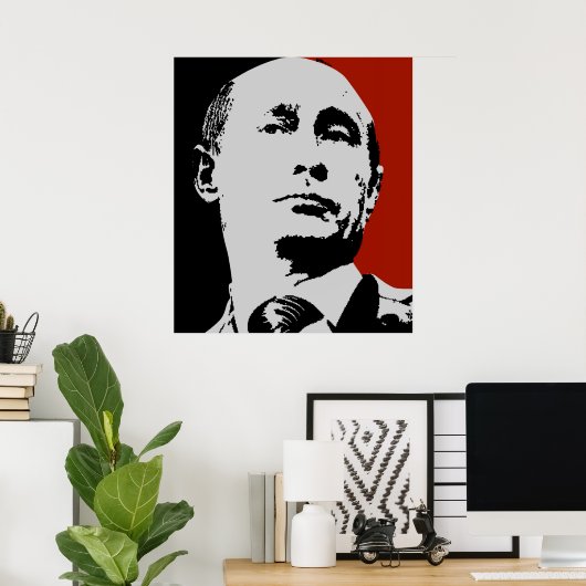 Poster Red Vladimir Poutine (Bureau à domicile)