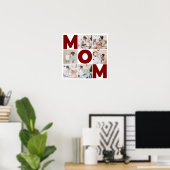 Poster Red & White 6 Photo Collage Maman (Bureau à domicile)