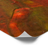 Poster Red White and Green Italian Flag Abstract Painting (Coin)