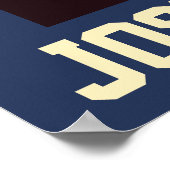 Poster Red White Cream Black Soccer Ball Custom Nom de la (Coin)