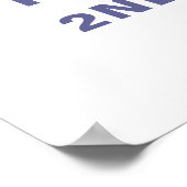 Poster Red White & TWO Unisex 2e fête d'anniversaire Bien (Coin)