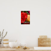 Poster Red Yellow Rose Valentine I (Cuisine)
