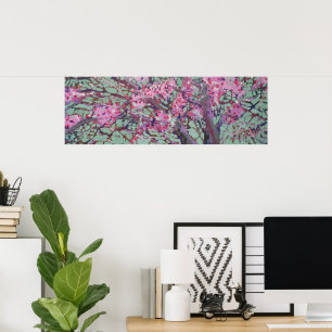 Poster Redbud Sur Un Ciel Vert Mat / Artiste Larry Lerew