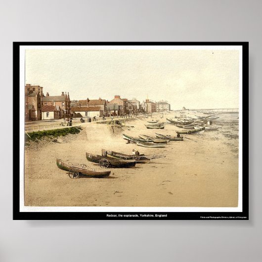 Poster Redcar, l'esplanade, Yorkshire, Angleterre (Devant)