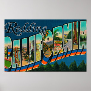 Poster Redding, la Californie - grandes scènes de lettre