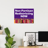 Poster Redécoupage non partisan maintenant (Bureau à domicile)
