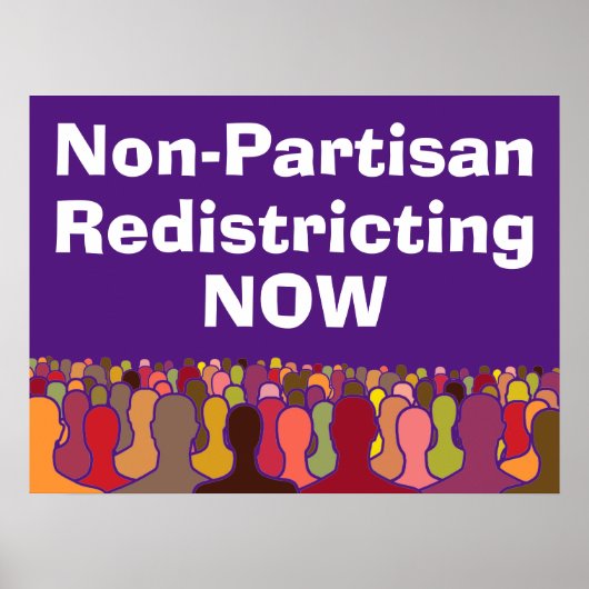 Poster Redécoupage non partisan maintenant (Devant)