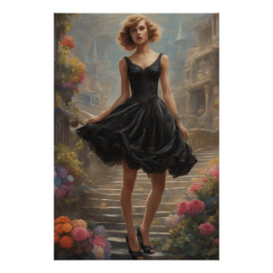 Poster Redéfini : AI-Designed Little Black Dress LBD Art