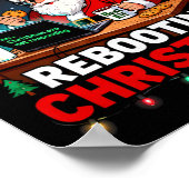 Poster Redémarrage Drôle de Santa Tech Support Noël Com (Coin)