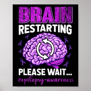 Poster Redémarrage du cerveau Veuillez patienter Sensibil