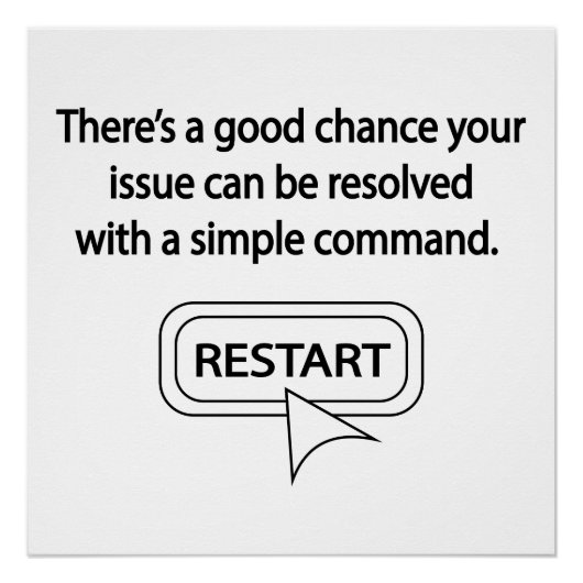 Poster Redémarrer (Devant)