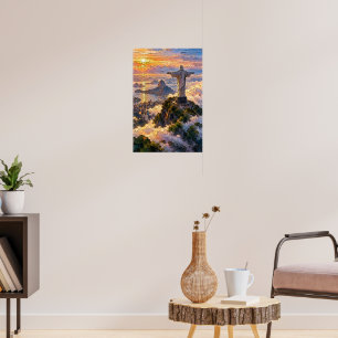Poster Rédempteur au-dessus des nuages