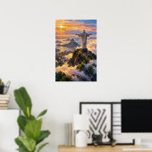 Poster Rédempteur au-dessus des nuages (Bureau à domicile)