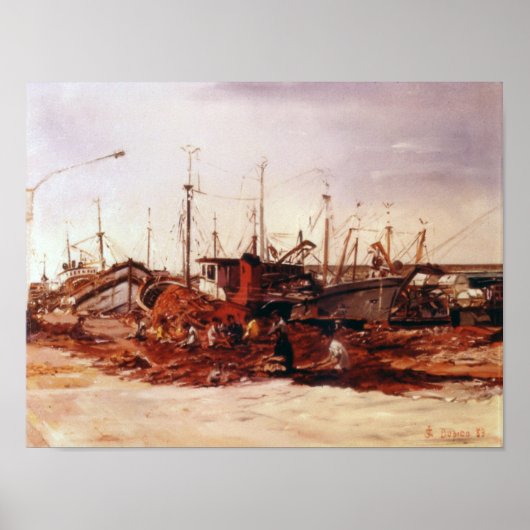 Poster Rederos/Redeiros/Net Menders (Devant)