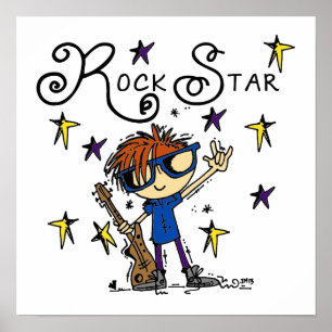 Poster Redhead Boy Rock Star