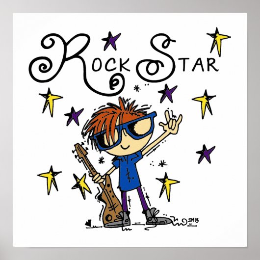 Poster Redhead Boy Rock Star (Devant)