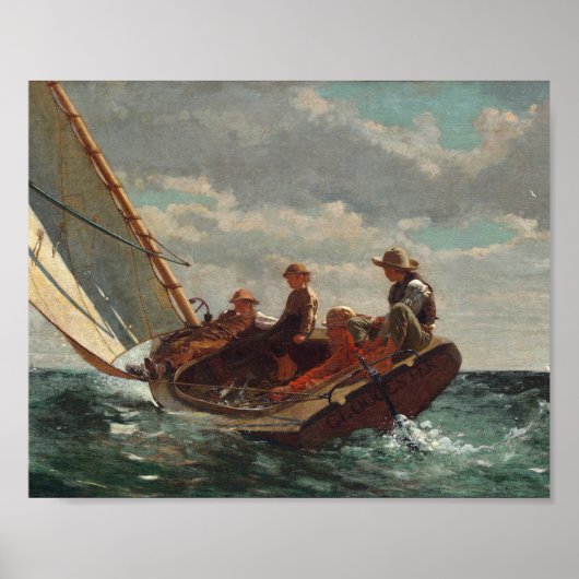 Poster Redimensionner (Un Vent Équitable) | Winslow Homer (Devant)