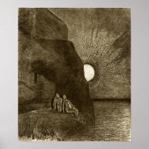 Poster Redon - Démon toujours à mes côtés s'agite 1890