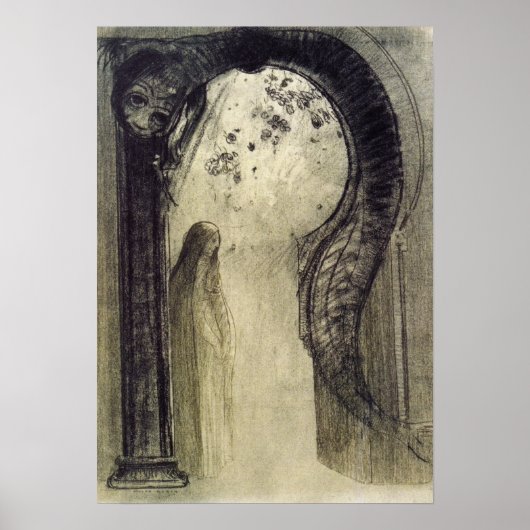 Poster Redon - Femme Et Serpent 1890 (Devant)