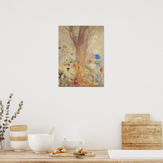 Poster Redon - Le Bouddha (Cuisine)