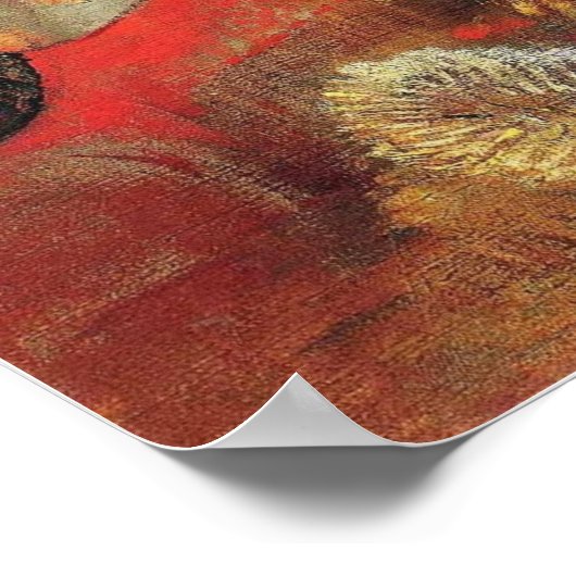 Poster Redon - Le sphinx rouge (Coin)