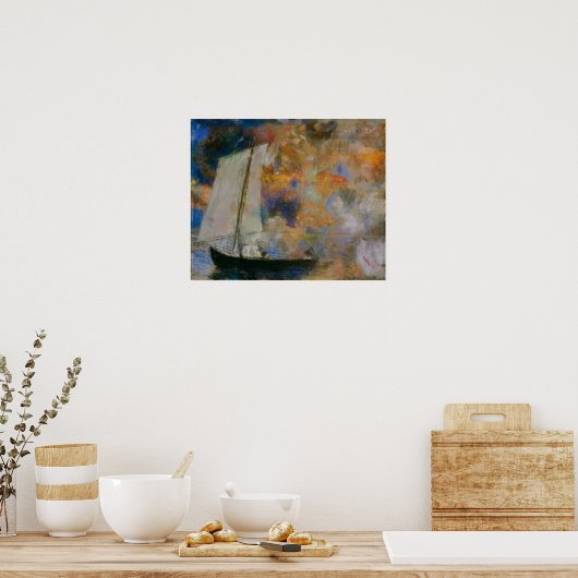 Poster Redon - Nuages de fleurs (Cuisine)