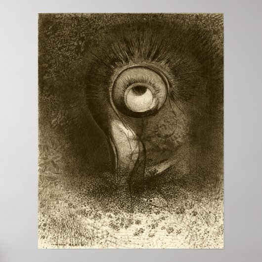 Poster Redon - Première tentative de vision dans Fleur 18 (Devant)
