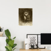 Poster Redon - Première Vision Tentée En Fleur 1883 (Bureau à domicile)
