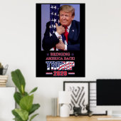 Poster Redonner l'Amérique - Trump 2020 (Bureau à domicile)